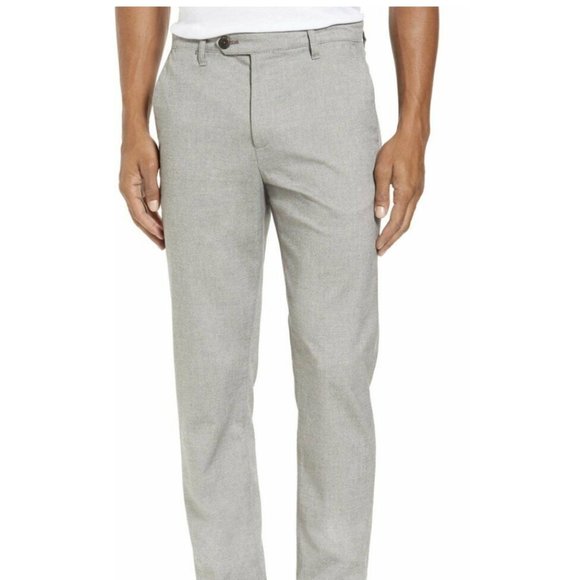 NWT Ted Baker Big&Tall Mini Design Trouser VOLVETT Size 40 Tall Grey $230 II267
